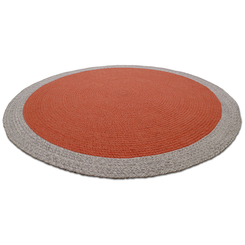 Nolan Red Children's braided wool carpet