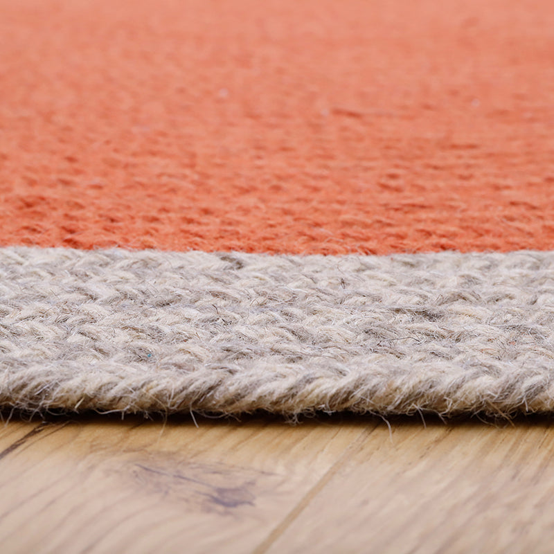 Nolan Red Children's braided wool carpet