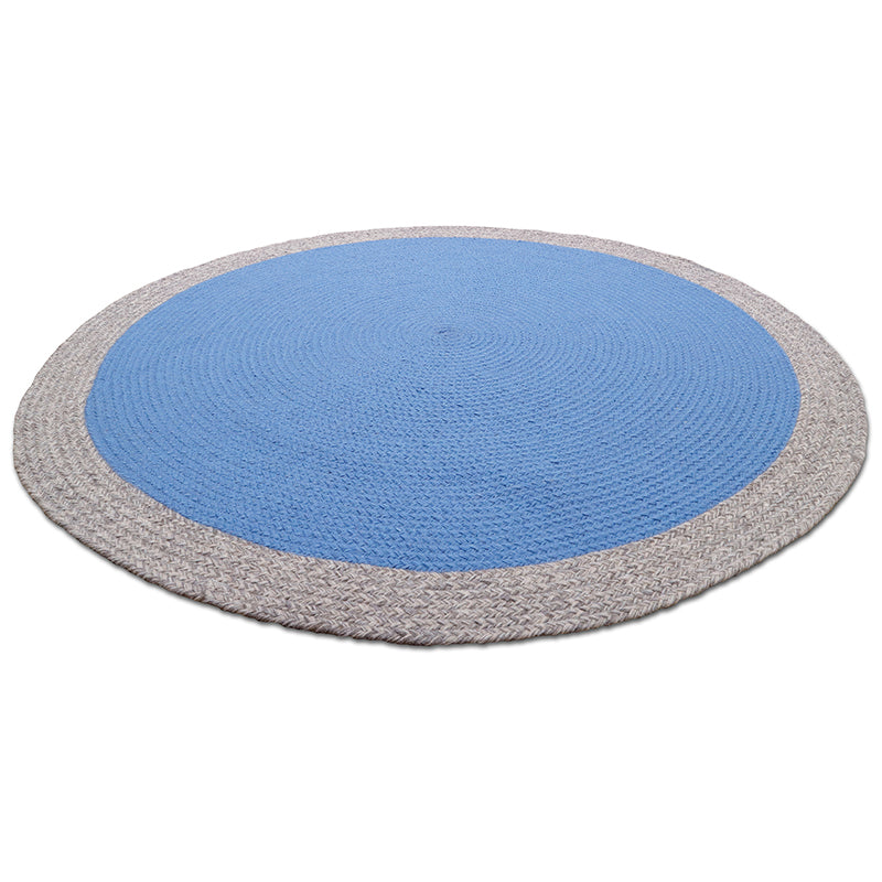 NOLAN Blue Braided Child Wool Carpet