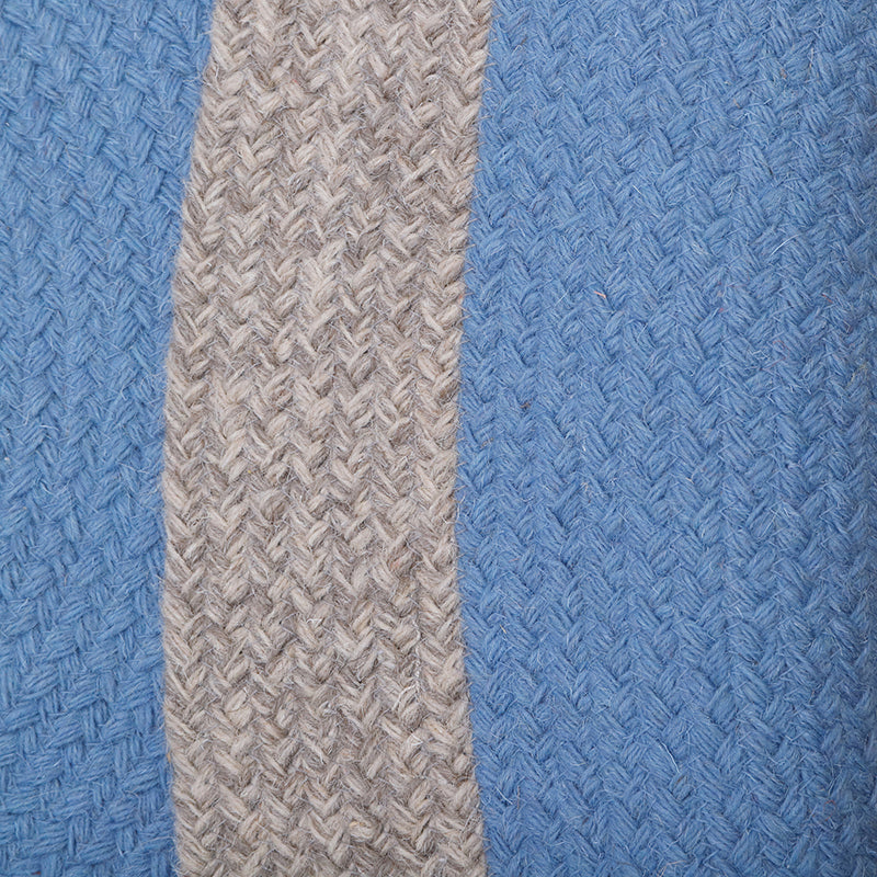 NOLAN Blue Braided Child Wool Carpet