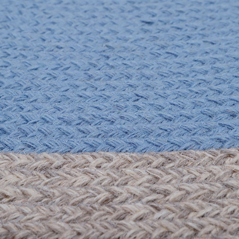 NOLAN Blue Braided Child Wool Carpet