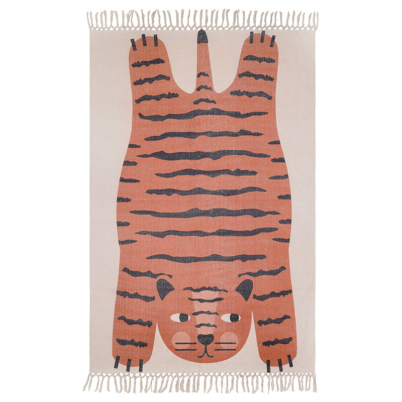Tiger printed carpet