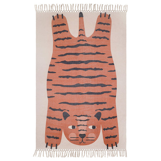 Tiger printed carpet