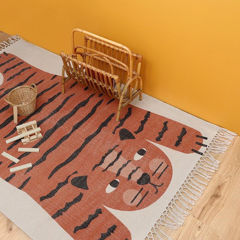 Tiger printed carpet