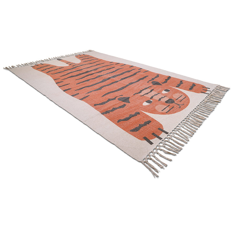 Tiger printed carpet