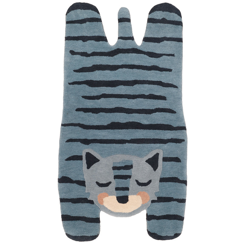 Blue Tiger Child Carpet