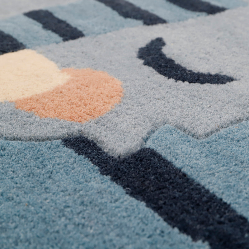 Blue Tiger Child Carpet