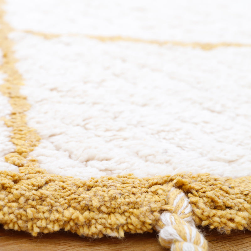 Natural mango round children's carpet