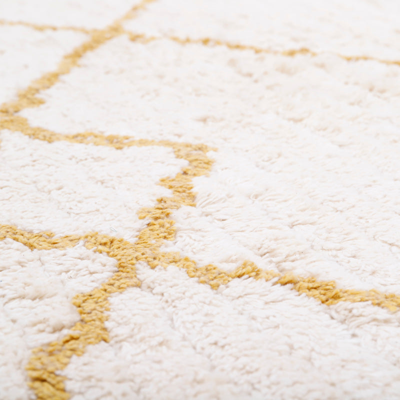 Natural mango round children's carpet