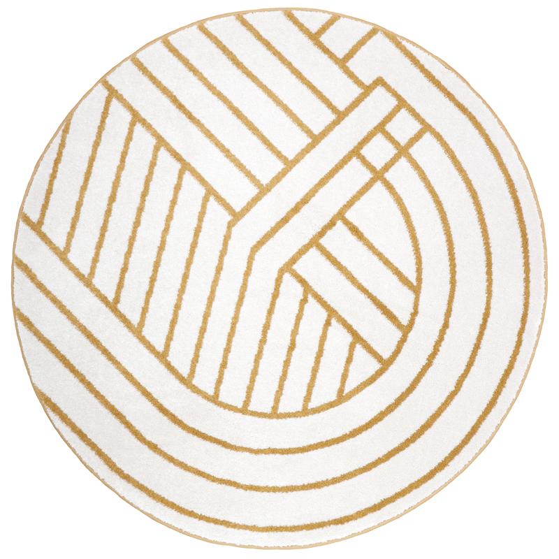 Luisa M Geometric round carpet