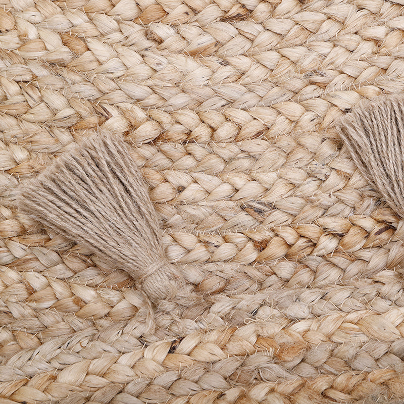 Else jute carpet with pompoms