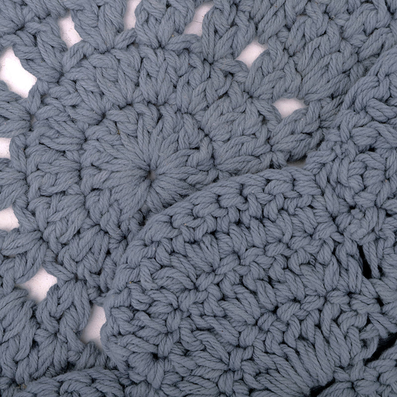 Alma blue gray crochet carpet