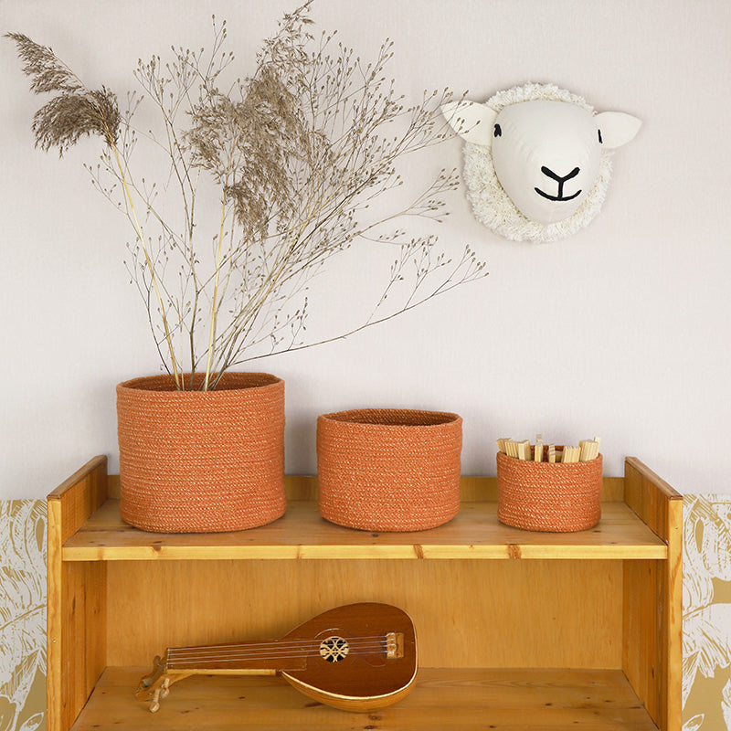 Ilse amber set of 3 storage baskets