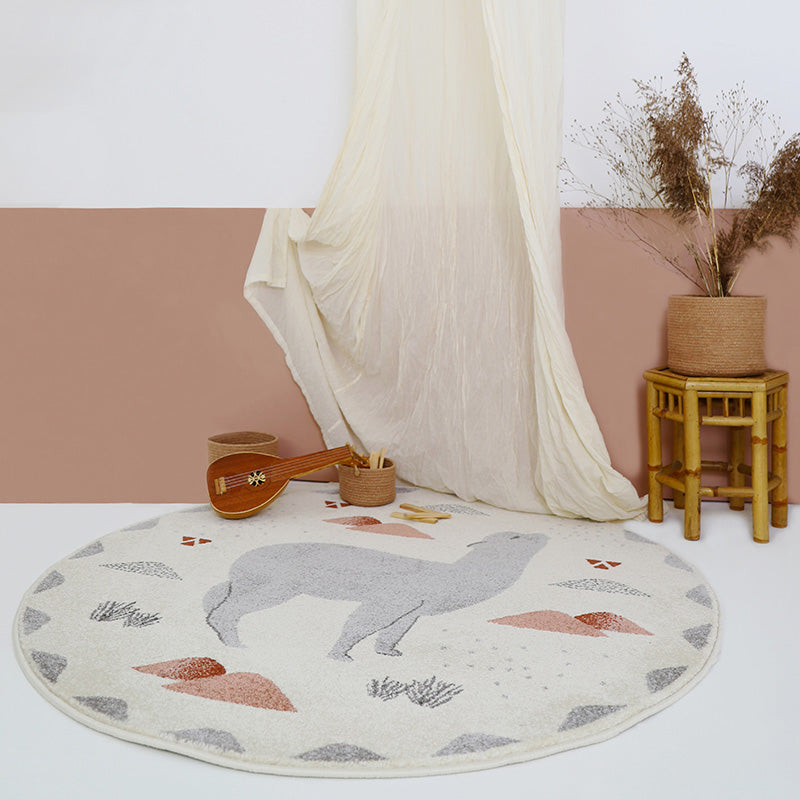 Andina Round Carpet Lamas