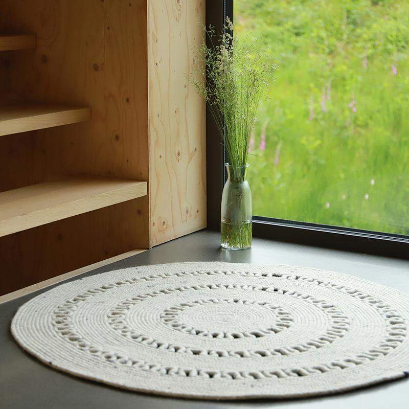 Natural bibek woollen carpet