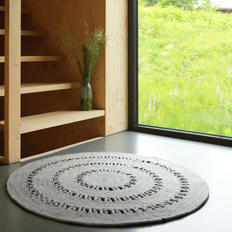 Bibek gray m carpet cozy wool openwork