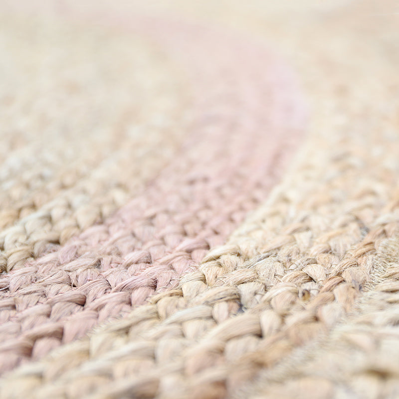 Neha nude jute round carpet