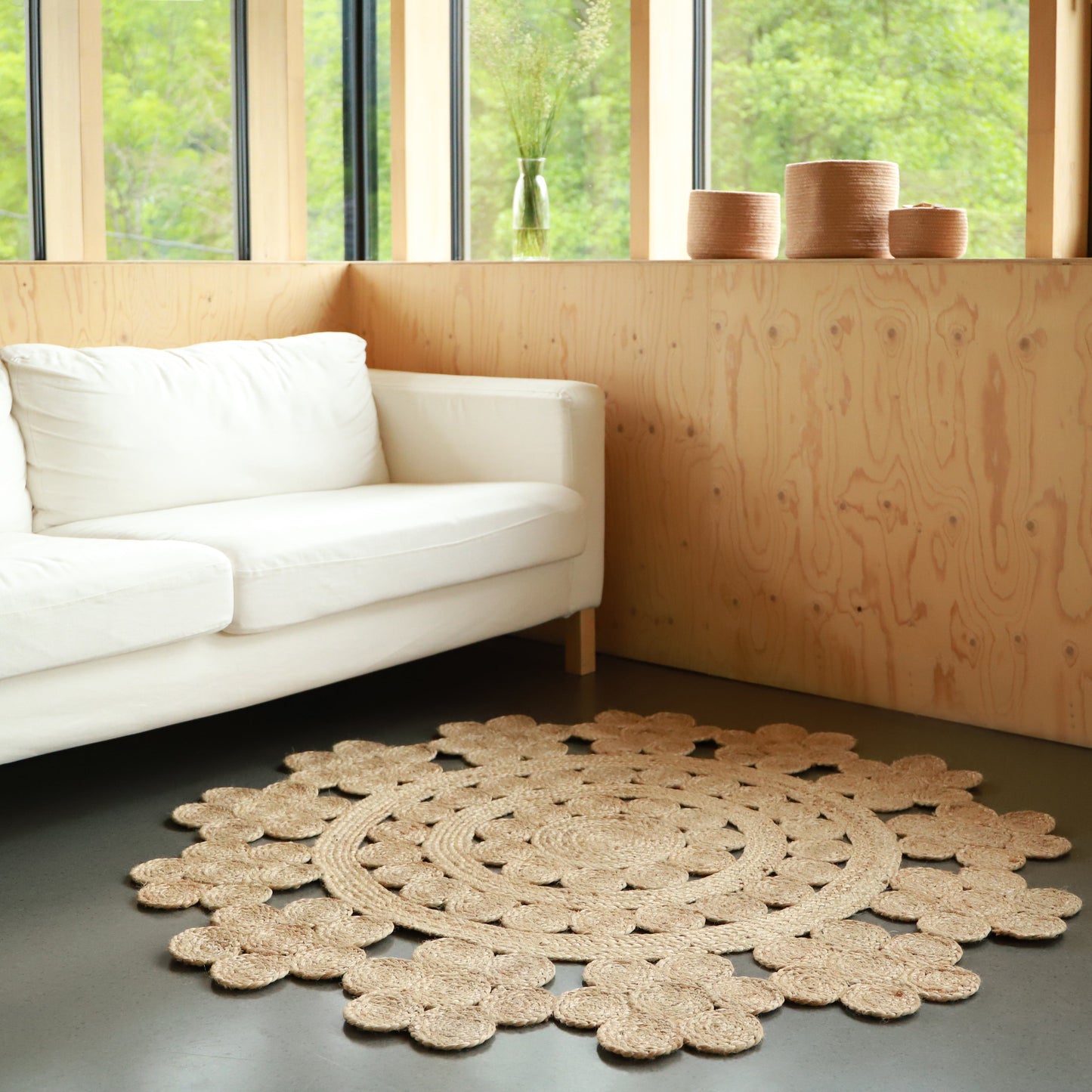Moora round jute carpet