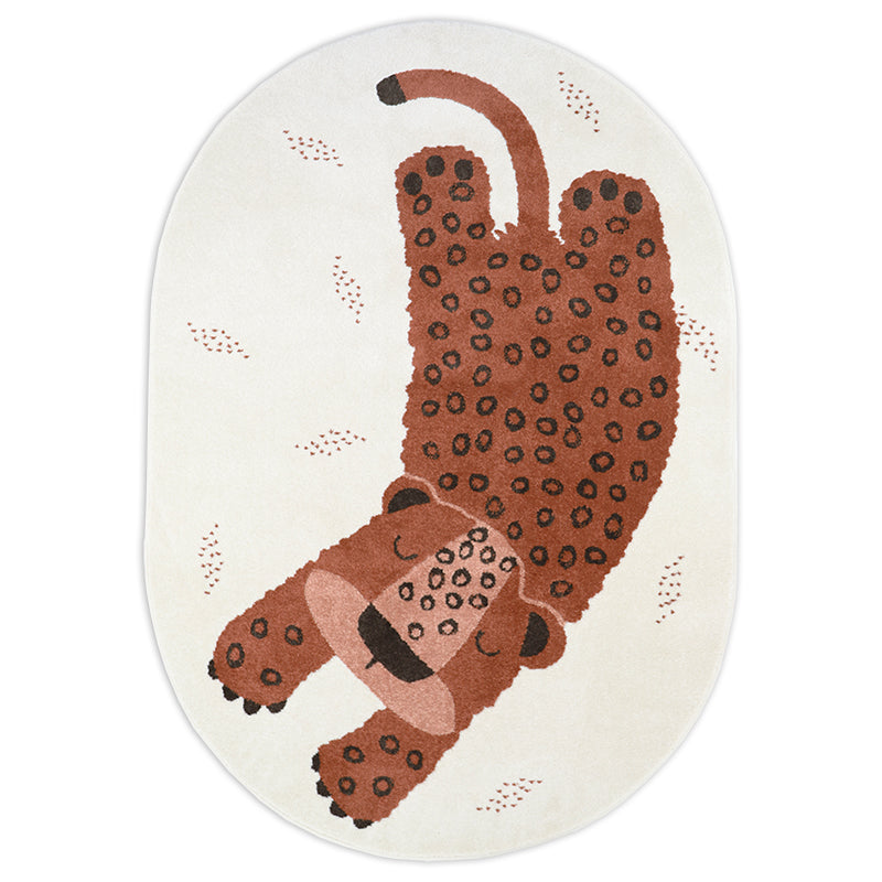 Kleo sienna child carpet with leopard