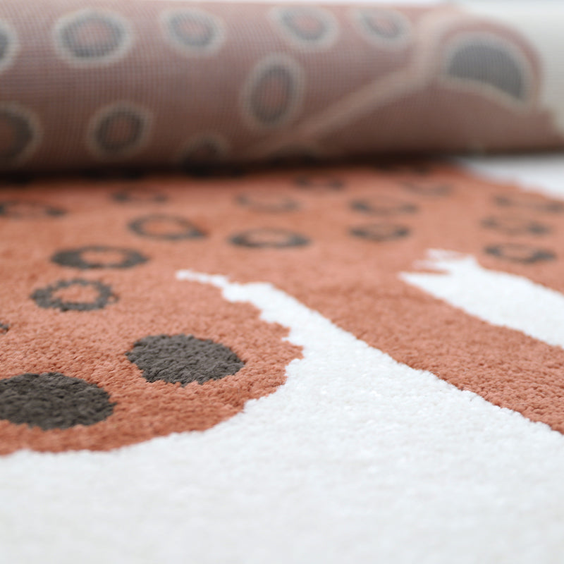 Kleo sienna child carpet with leopard