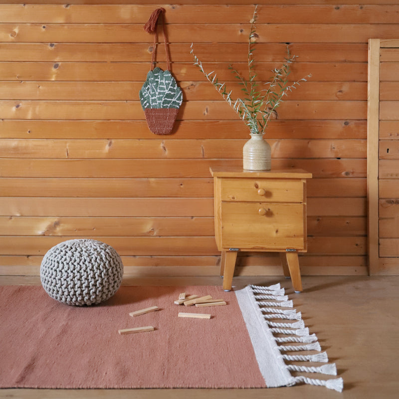 Lisboa Rose Contemporary cotton carpet