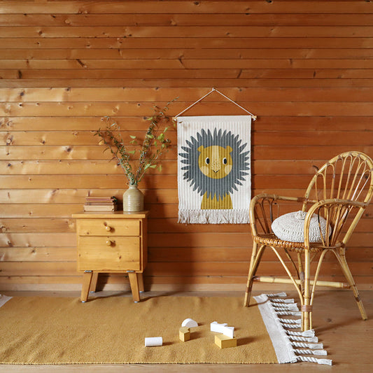 Lisboa Mustard Contemporary Cotton Carpet