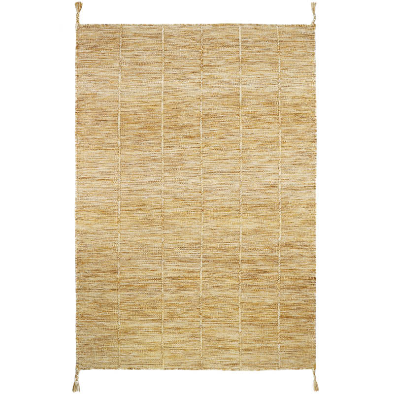 Lhenna yellow brown s contemporary wool carpet