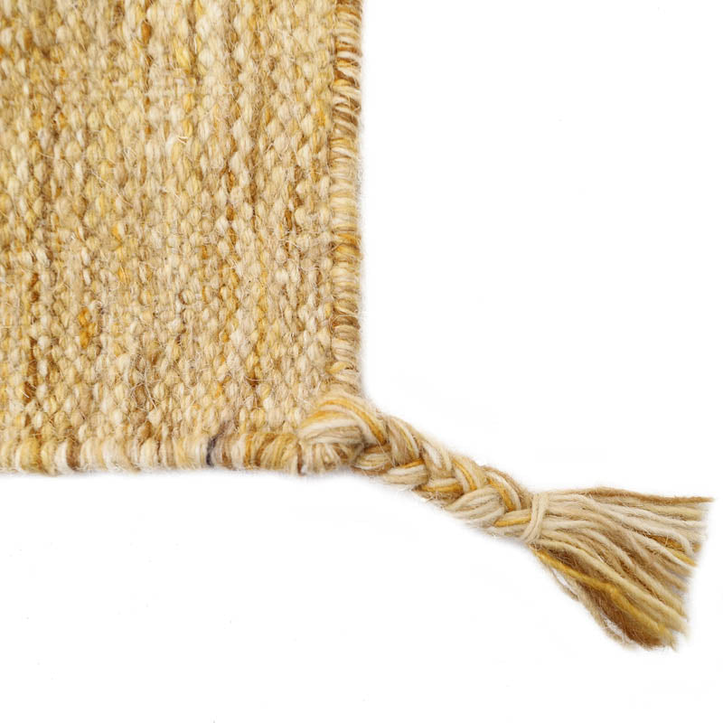 Lhena yellow brown contemporary wool carpet