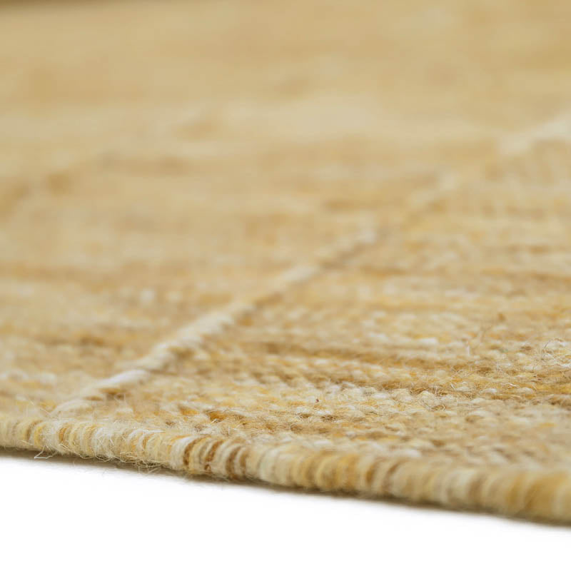 Lhena yellow brown contemporary wool carpet