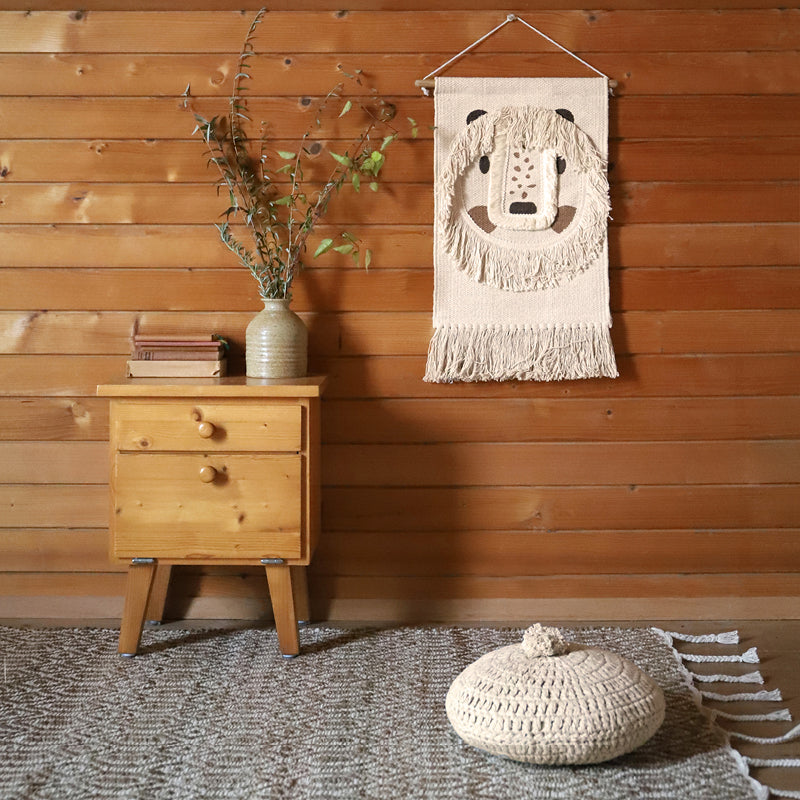 LENKA ECRU Round Crochet Cushion