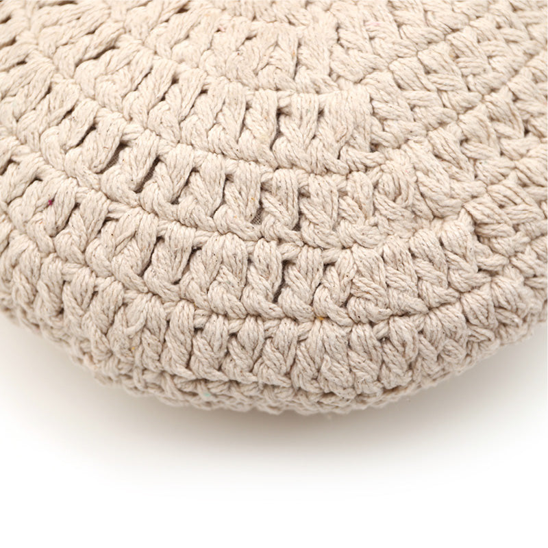 LENKA ECRU Round Crochet Cushion