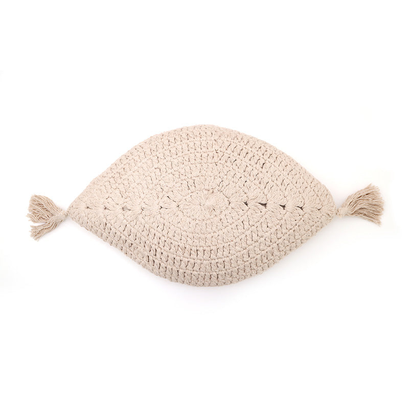 Plume Ecru Bohemian Crochet Cushion
