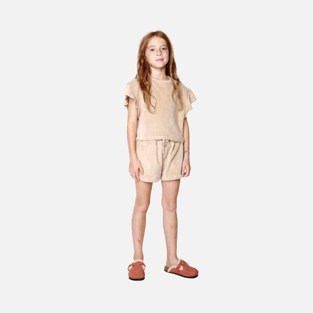 Towelling Ruffle Top