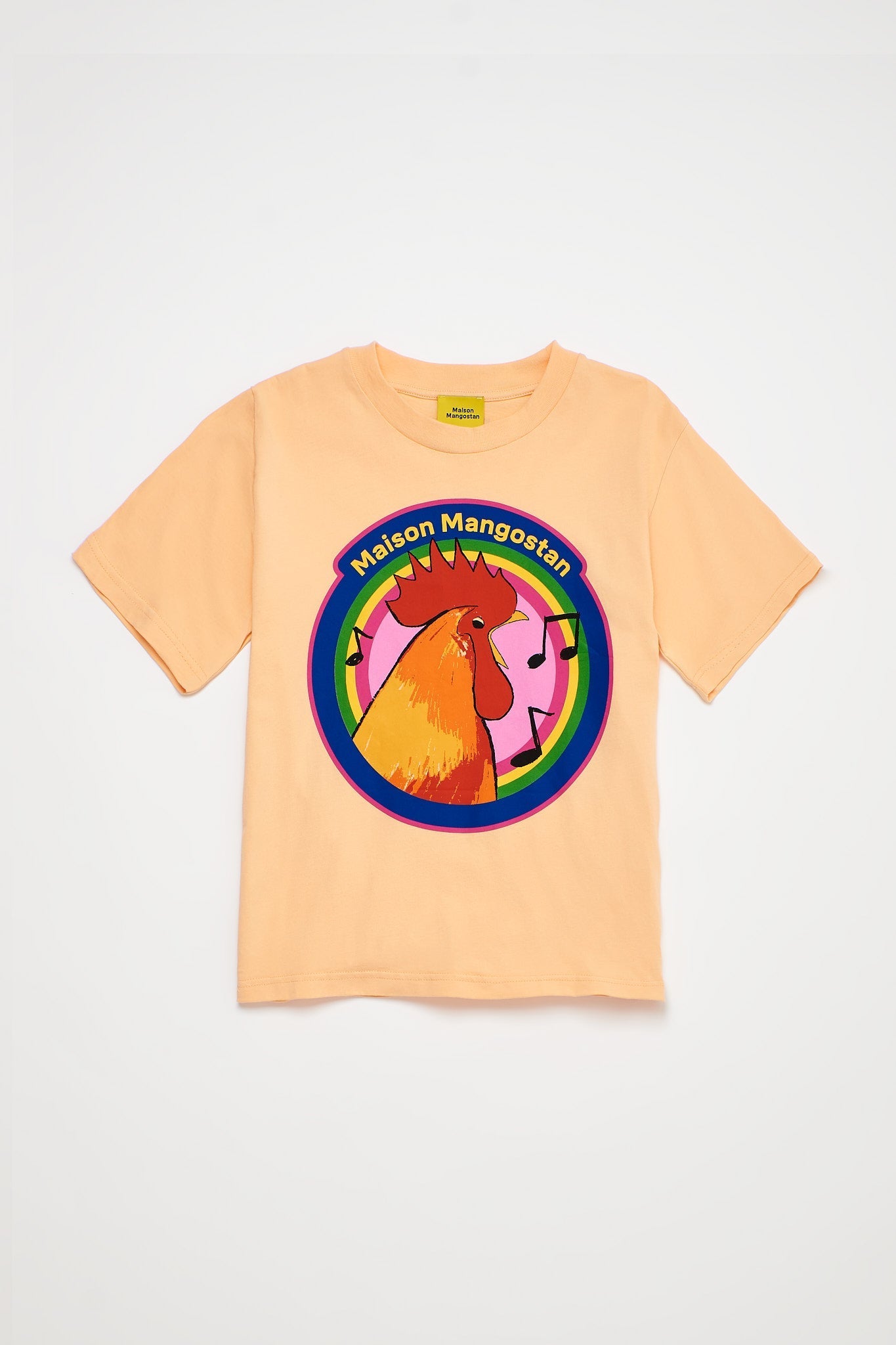 Rooster T-shirt Apricot Tops Maison Mangostan 