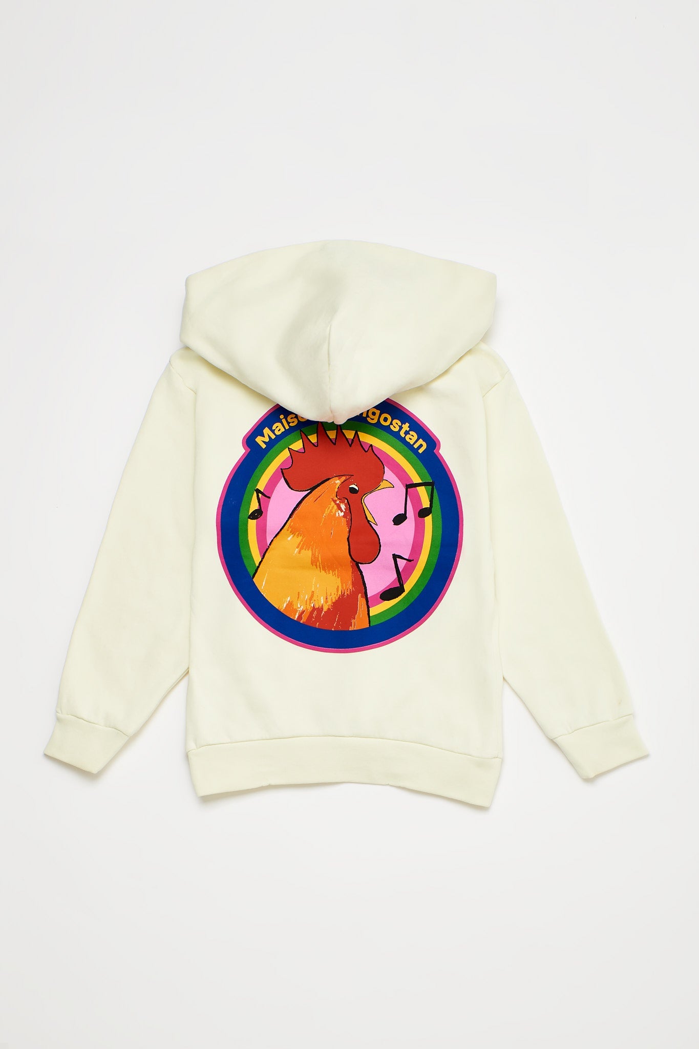 Rooster Hoodie Cloudy White Sweatshirts Maison Mangostan 