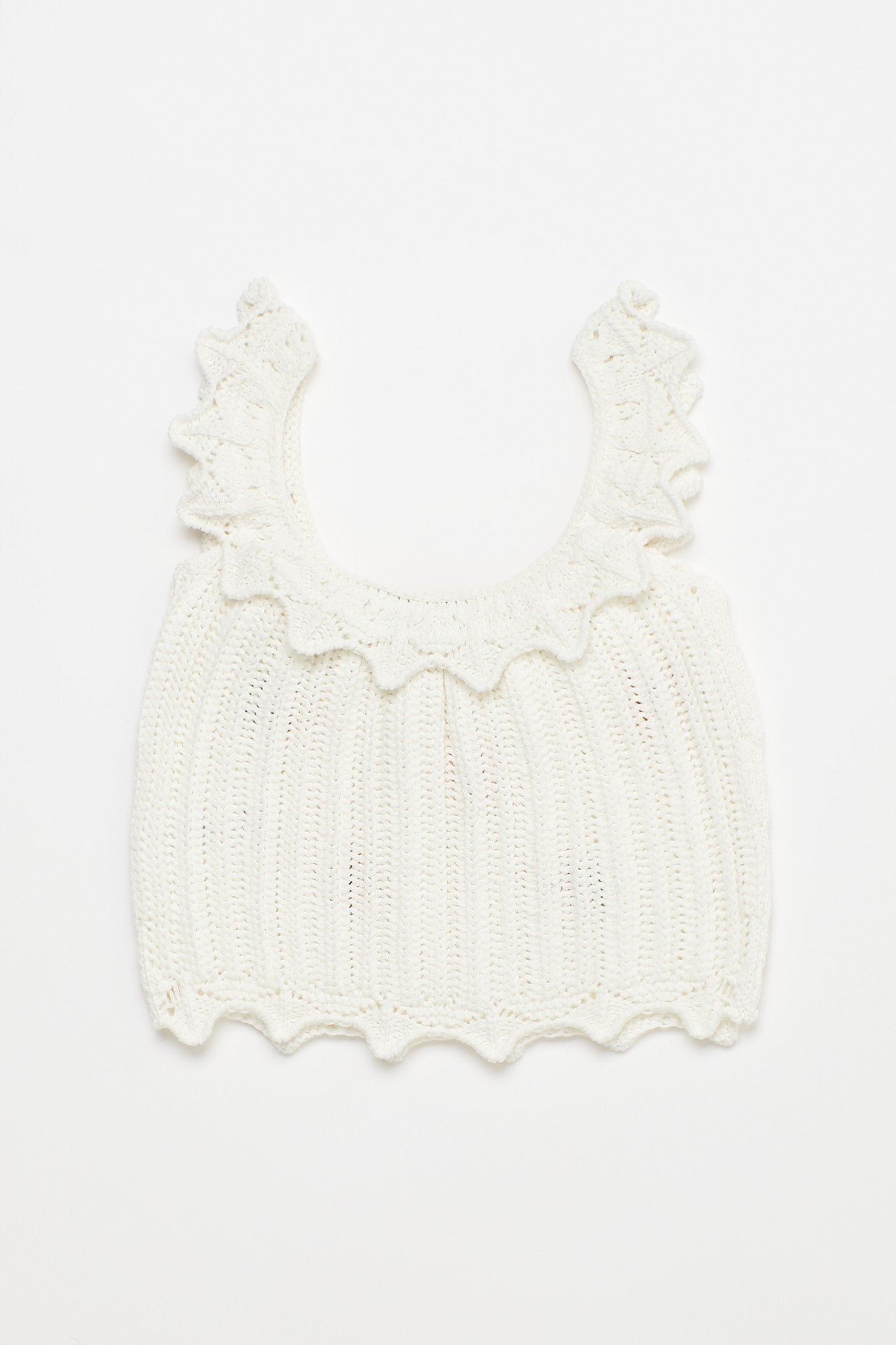 Crochet Top White Tops Maison Mangostan 