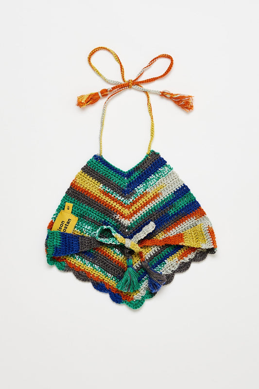 Multicolor Crochet Top Green Tops Maison Mangostan 