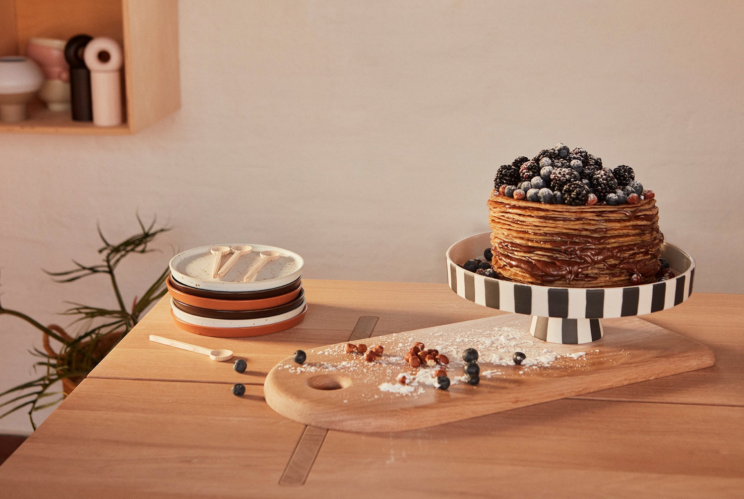 Toppu Tray - Large - White / Black Tray OYOY 