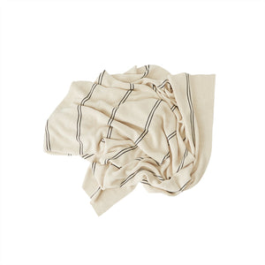 Blanket Rivi Living - Offwhite / Black Blankets OYOY 