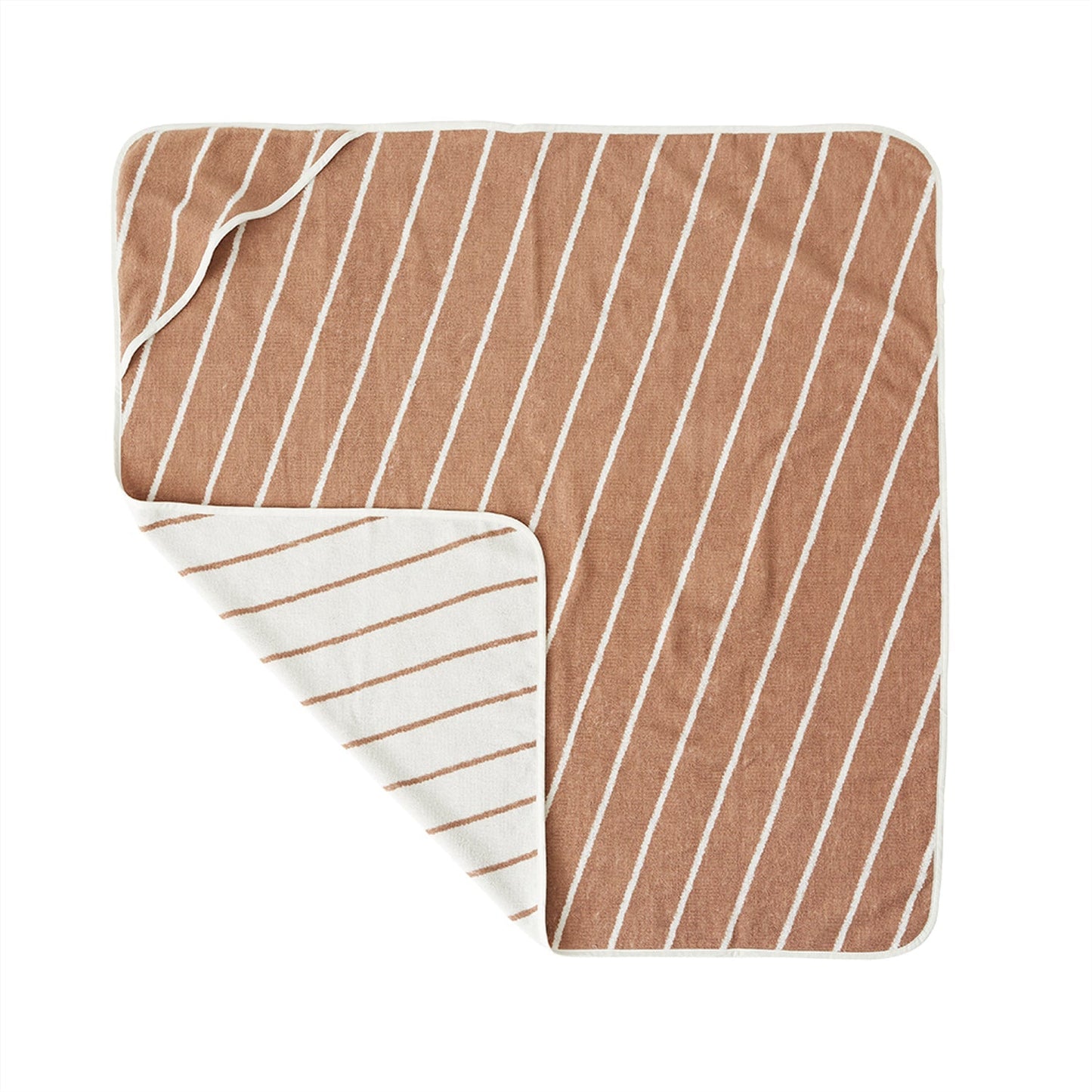 Raita Hooded Towel - Cloud / Caramel Towel OYOY 