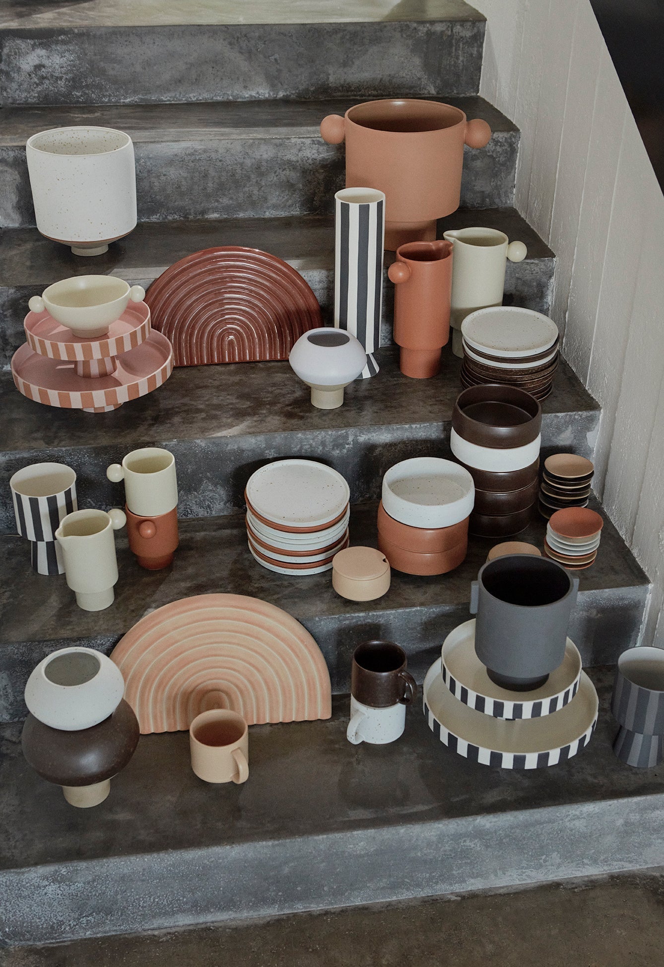 Hagi Pot - White / Light Brown Flowerpot OYOY 