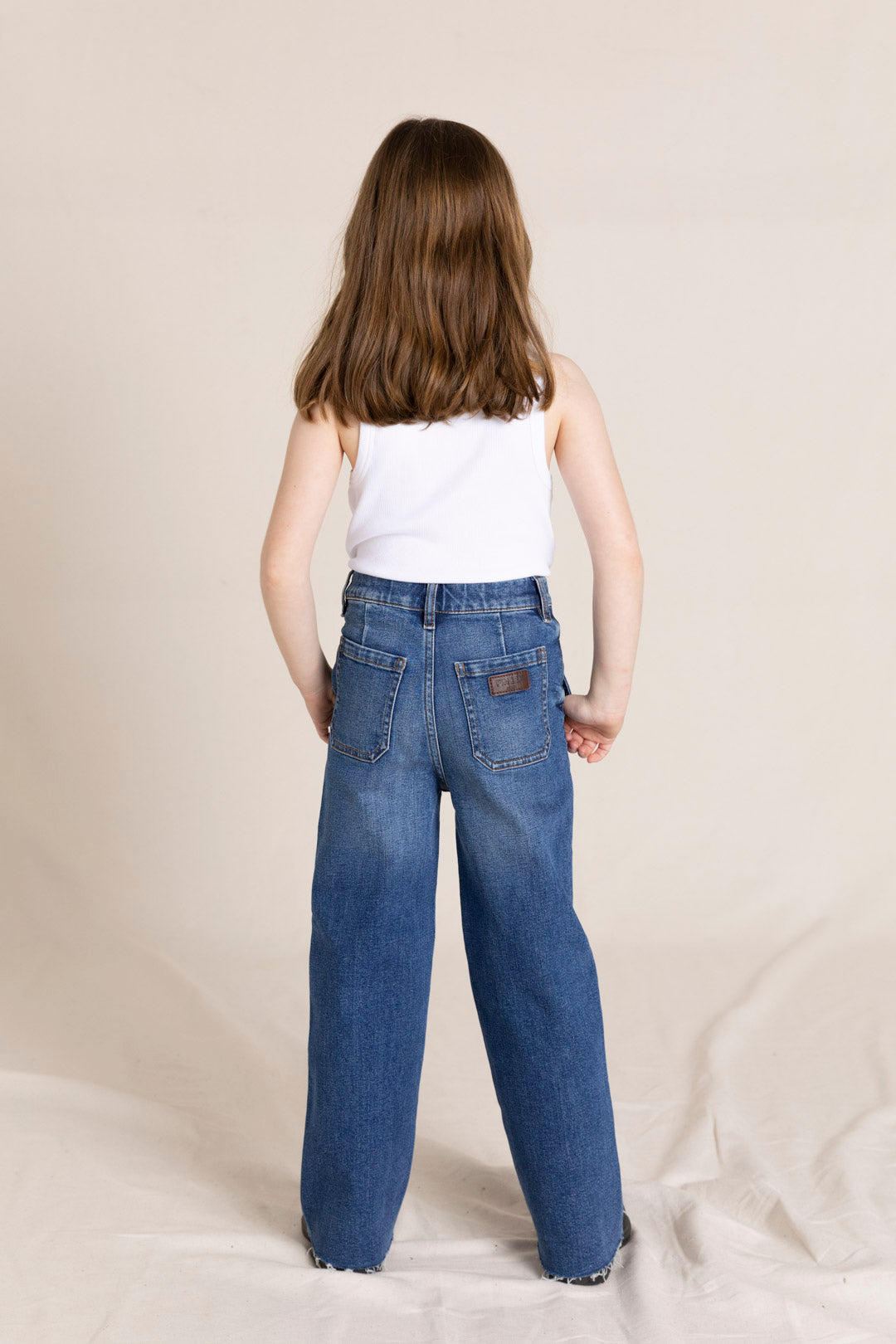 CHARLIE Medium Blue - Loose Fit Cropped Jeans