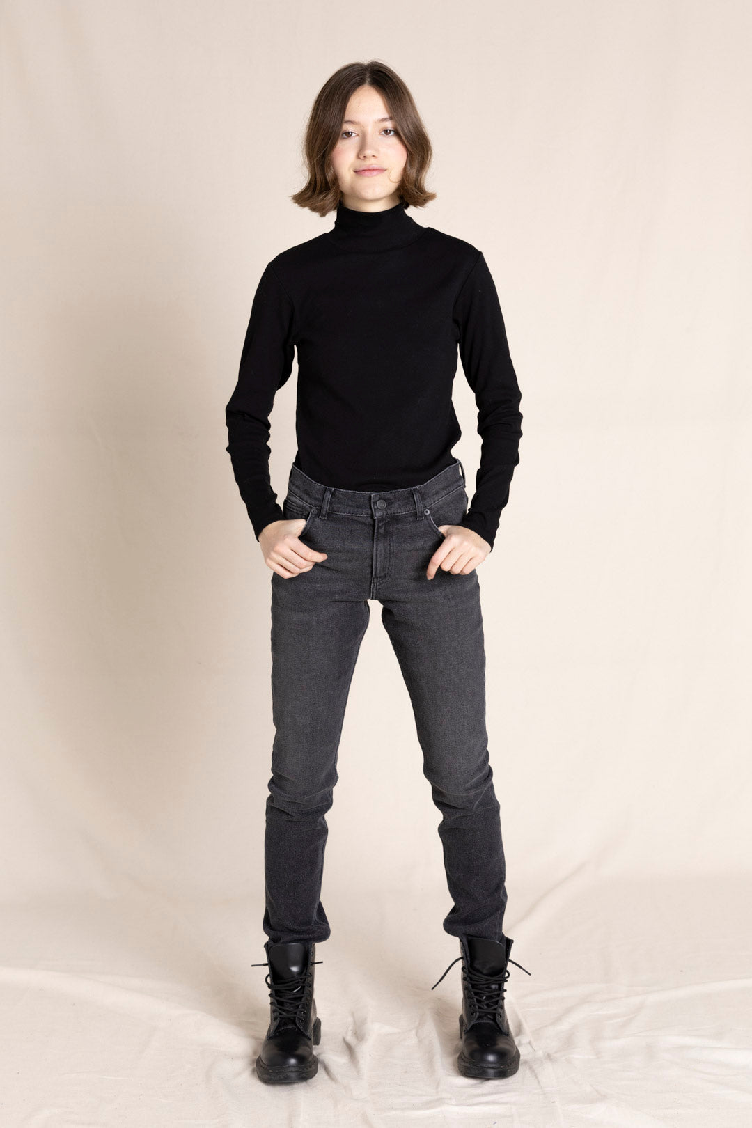 ICON Grey Denim - 5-Pocket Slim Fit Jeans | Women