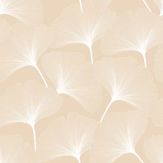CLASSIC big gingko pattern ivory Wallpaper