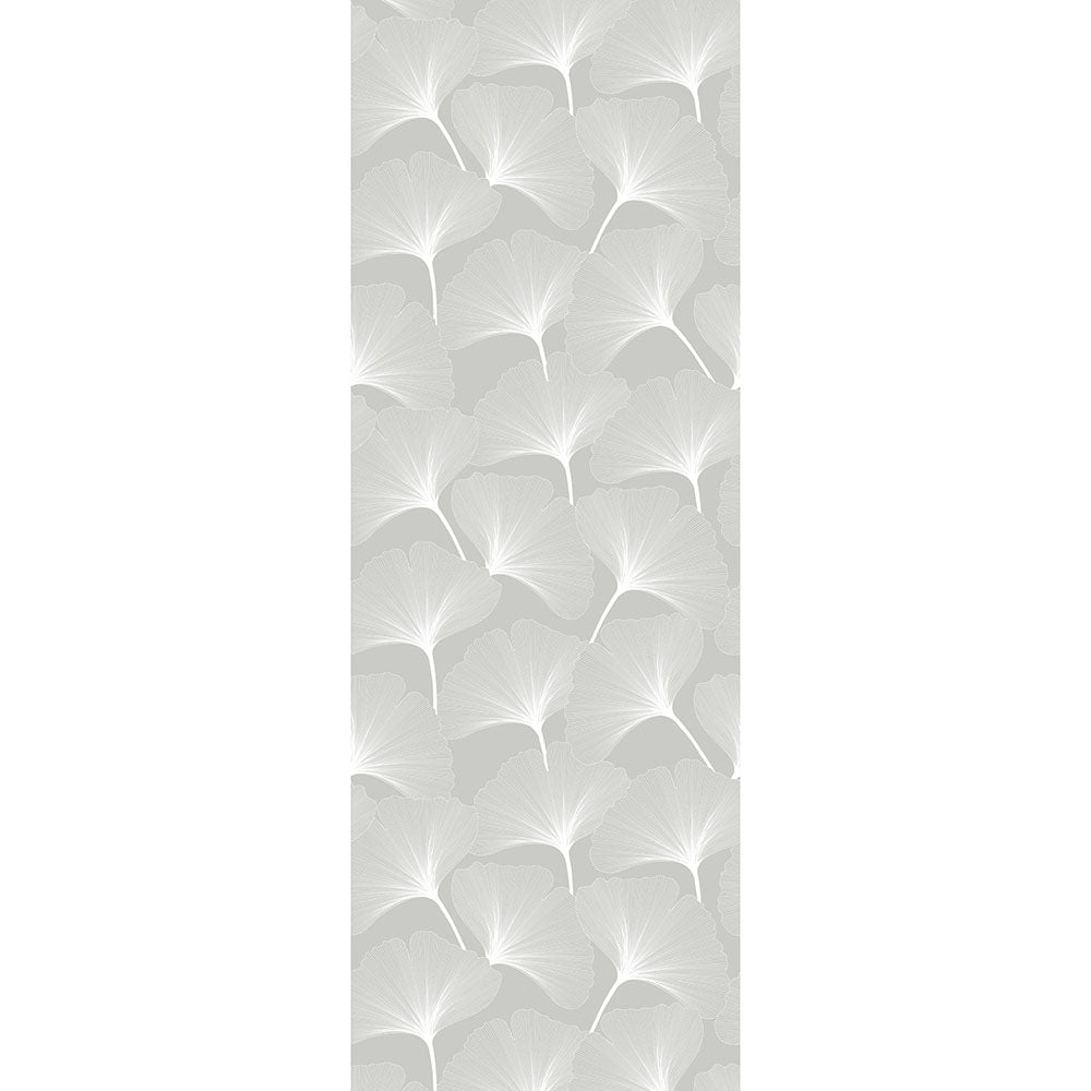 CLASSIC big gingko pattern gray Wallpaper