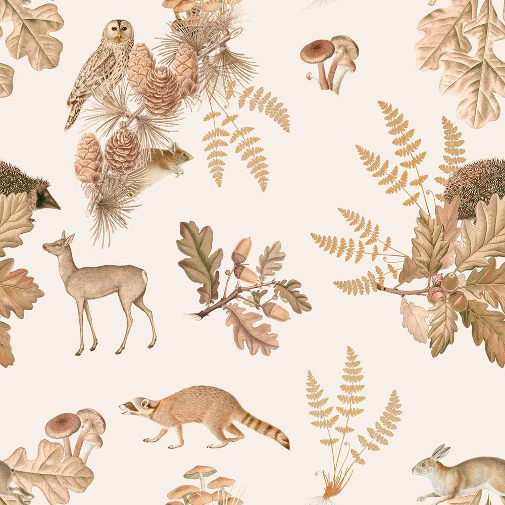 Autumn Forest With Animals Wallpaper