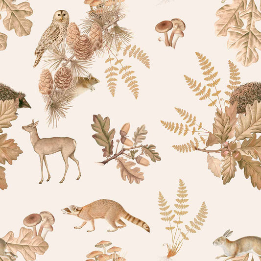 Autumn Forest With Animals Wallpaper