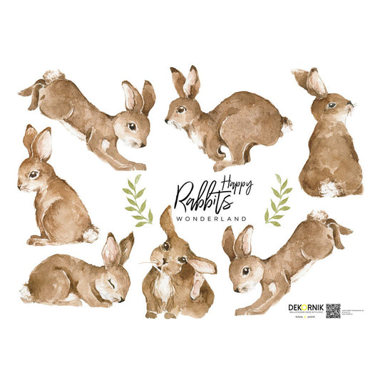 HAPPY RABBITS WONDERLAND Wall Sticker