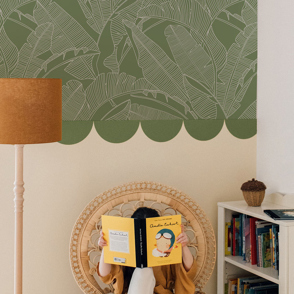 CLASSIC big palm leaves green Wallpaper