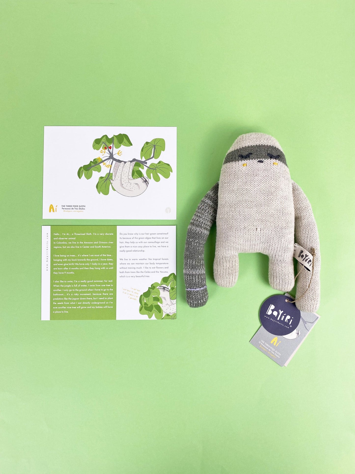 Aí The Three-toed Sloth Cuddly toys Bayíri 